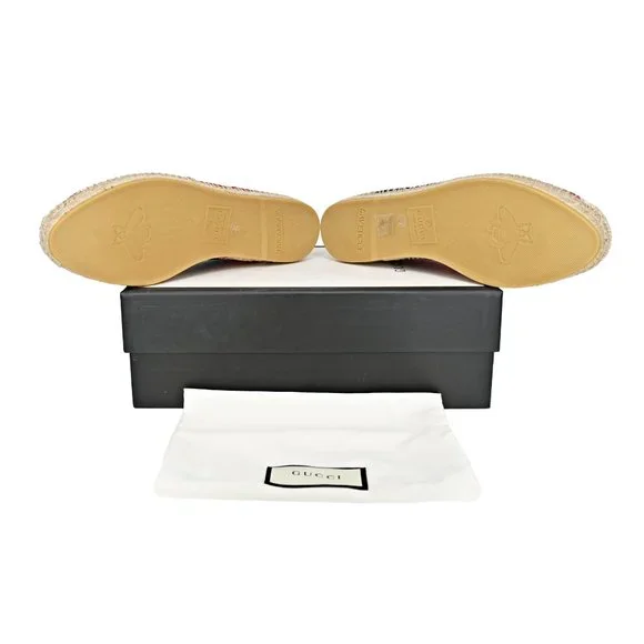 Gucci Logo Sylvie Stripe Canvas Espadrille - Picture 10 of 13